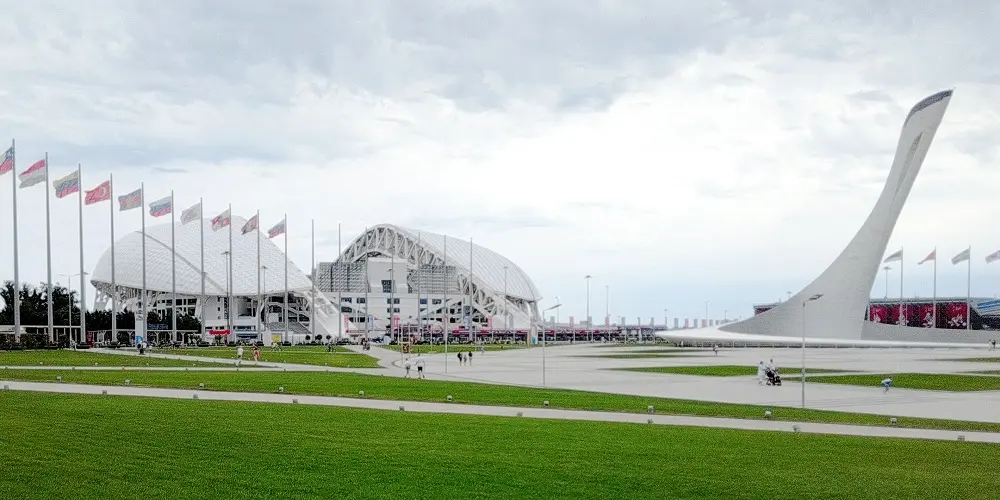 Cтадион "ФИШТ" - вид со стороны Олимпийского парка