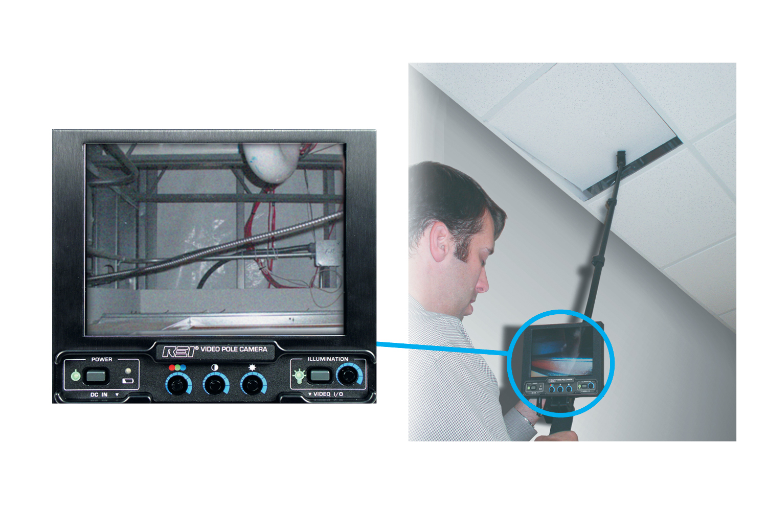 Цветной монитор телевизионная досмотровой системы VPC-64